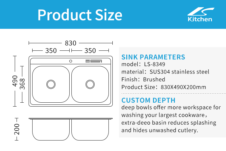 I-export ang De-kalidad na Foshan Apartment Size Kitchen Sink