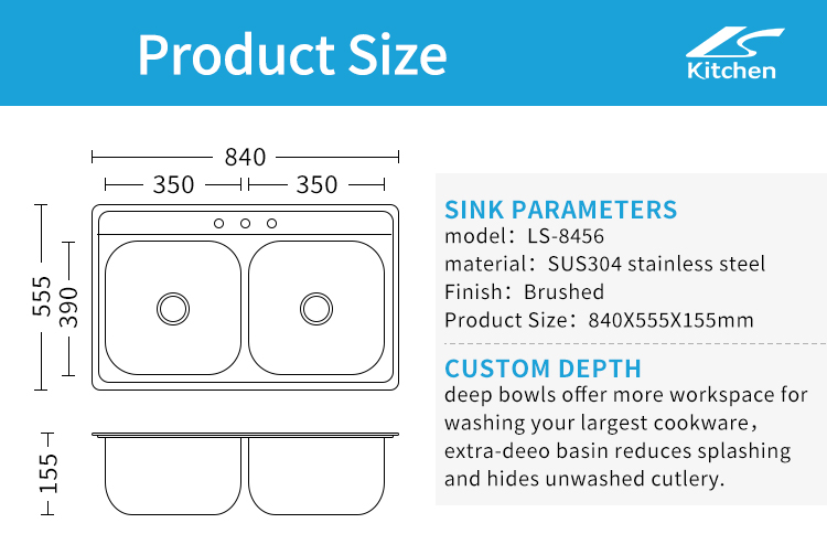  LS-8456 Sink Bowl Basin Mga Supplier ng Tsina na Murang Presyo ng sink