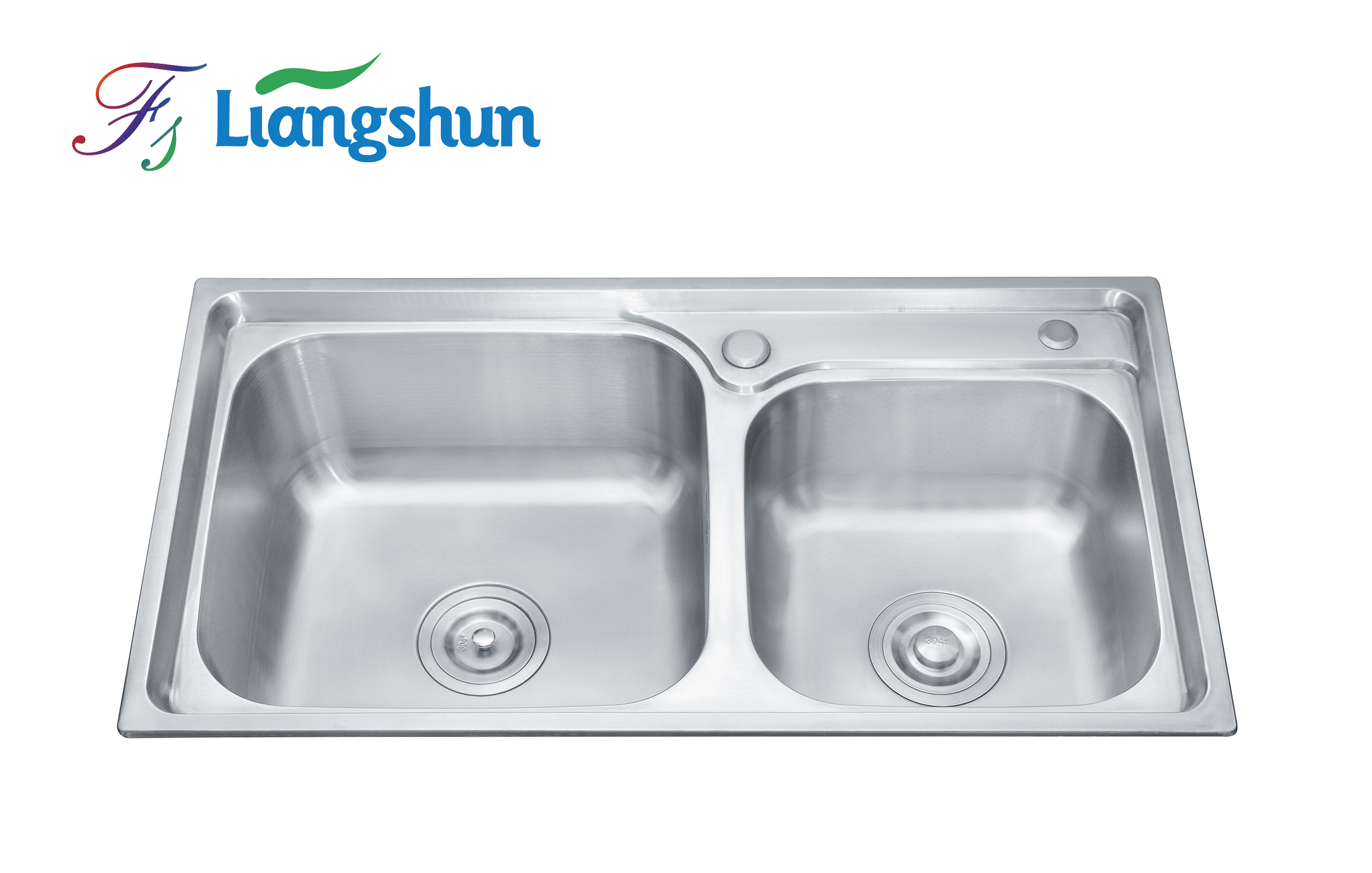 LS-7540D China Factory Presyo Hindi kinakalawang na Asero Kusina double bowl square Sink 