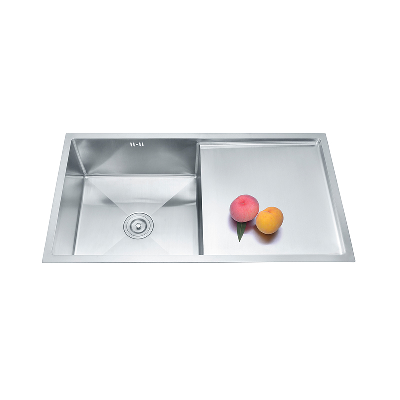 Drop-in Single Bowl na may Drainboard Stainless Steel Sink Handmade Kitchen Sink