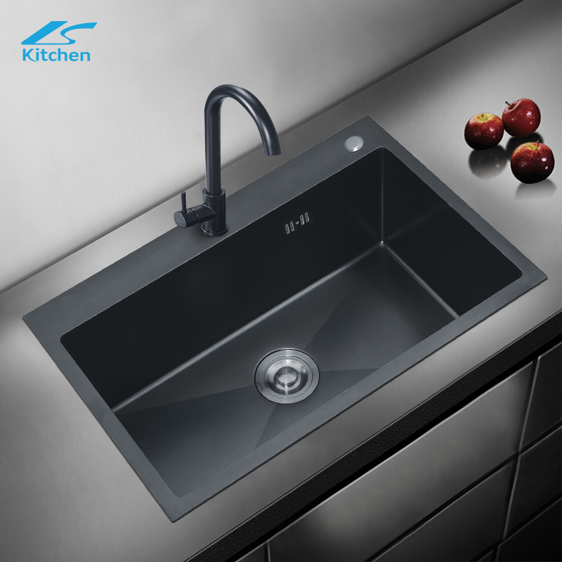 LS-5543HB luxury Stainless steel sink SS201/304 Handmade kitchen sink single bowl