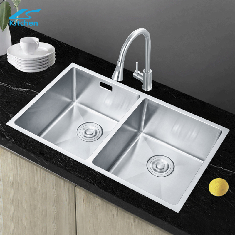 LS-7240HA Murang Factory Supply OEM ODM double Bowl 201 304 Stainless Steel Kitchen Sink