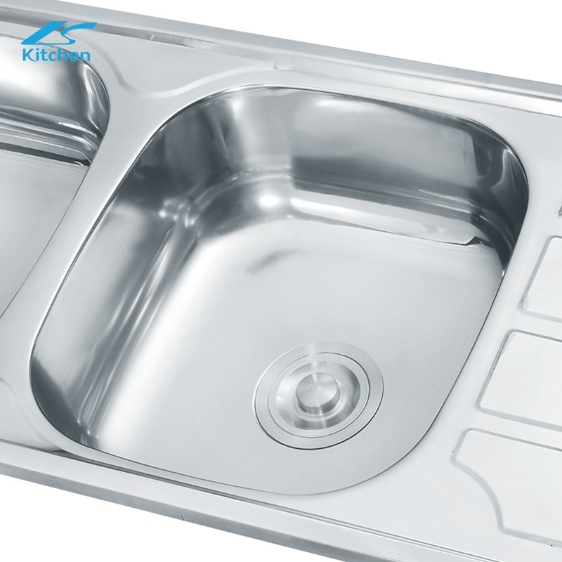 LS-12046B Ang mga modernong accessory ay undermount ang malalaking 304 double bowl basin sink