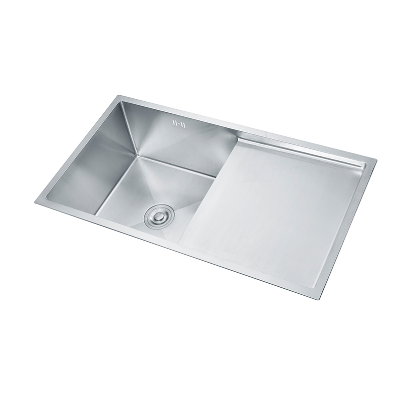 Drop-in Single Bowl na may Drainboard Stainless Steel Sink Handmade Kitchen Sink