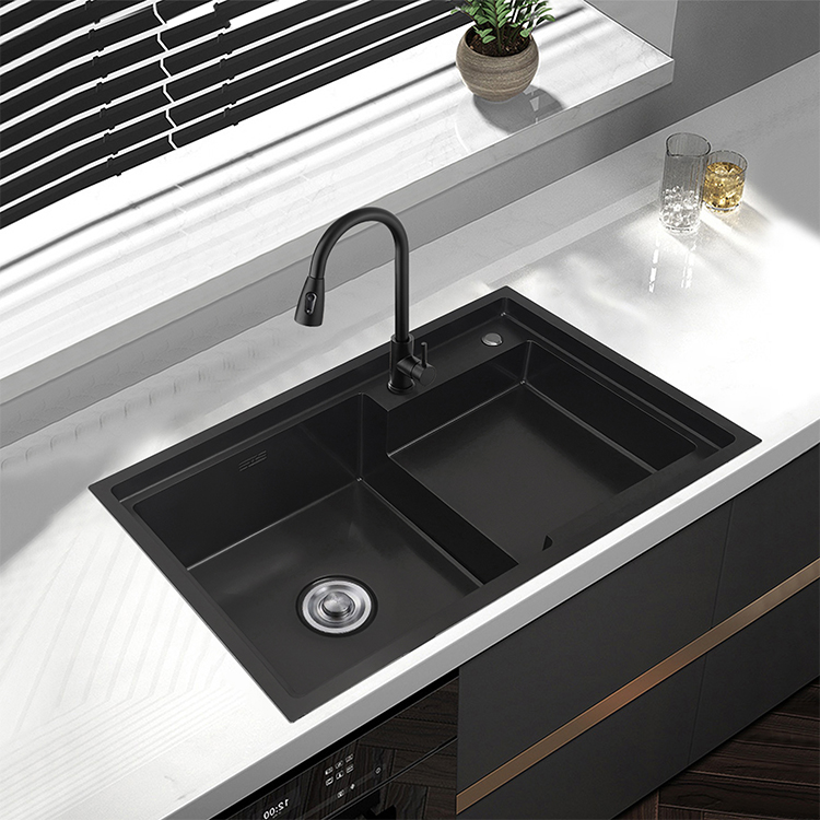 Topmount Gunmetal Black Single Bowl Rectangular Handmade Kitchen Sink Stainless Steel na may Workstation sink